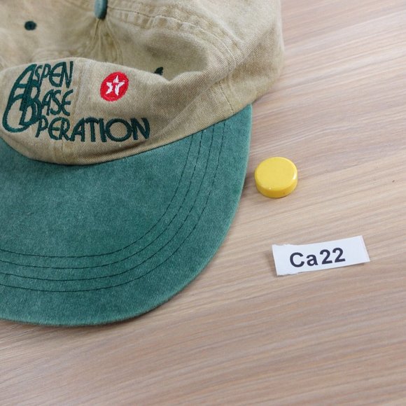 Aspen Base Operation Hat Green Baseball Cap Adjustable Cloth Strap Buckle CAMEO - Picture 9 of 9
